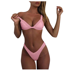 Sylar Bikinis Mujer 2020 Sexy Conjunto de Bikini Push Up Tops Y Tangas Color Sólido Traje de Baño Dos Piezas Trajes de Baño Dividido Ropa de Playa Bañ precio