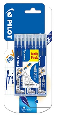 Pilot B2-0556985 - 9 Recambios Frixion Clicker/Ball-Pilot Pen-Blister de 3x3-Repuesto Tinta BLS-FR7 para 0,7 m/m-FriXion Ball Tintenroller-Pilot azul 