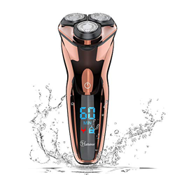 Hatteker Afeitadora eléctrica Maquina de afeitar Rotativa para hombres Pop-up Recortador giratoria Afeitadora Barba Impermeable Seco y Húmedo Recargab características