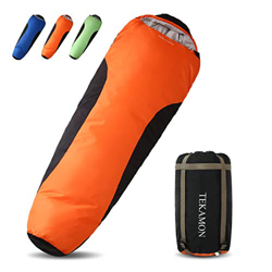 TEKAMON - Saco de dormir tipo momia para actividades al aire libre como camping, viajes y trekking en verano o invierno, ultraligero, para adultos y j precio