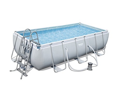BESTWAY 56441 - Piscina Desmontable Tubular Power Steel 404x201x100 cm Depuradora de cartucho de 2.006 litros/hora