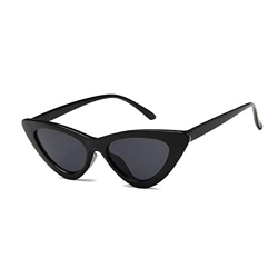 Vintage Triangle Cat Eye Mujer Gafas de sol Personalidad Gafas de sol Marco de PC Lente de resina Viaje UV400 Gafas de sol Gafas de sol - Negro brilla precio