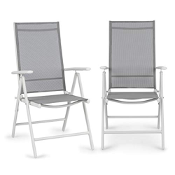 Blumfeldt Almeria Garden Chair - Dos sillas de jardín, Plegables, Estructura Aluminio, Protección Pintura en Polvo, Tela 2x2 MTS. de Secado rápido, Re precio