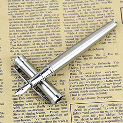 Pluma Estilográfica con estuche, 13,5 cm, Pluma de Metal Boligrafo Lápiz elegante,Buen Regalo para Niños y Adultos,color plata, juego para ejecutivos, en oferta