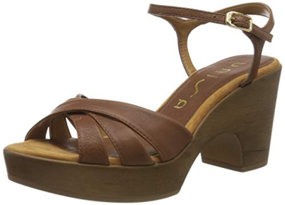 Unisa Oneta_sty, Sandalias con Plataforma para Mujer, Marrón (Saddle Saddle), 39 EU