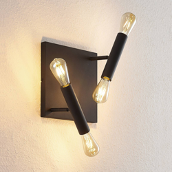 Lindby Belana aplique en negro, 4 luces en oferta