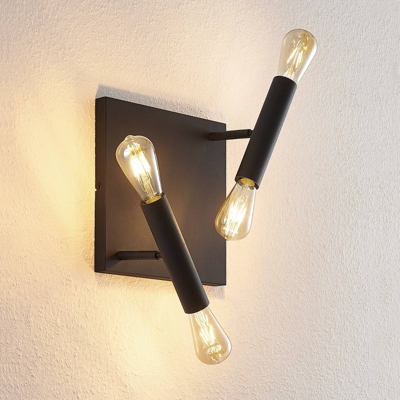 Lindby Belana aplique en negro, 4 luces