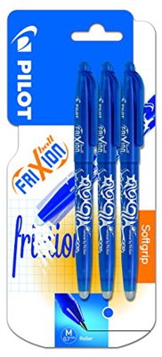 Pilot Spain Frixion Ball - Bolígrafo borrable, 3 unidades, color azul