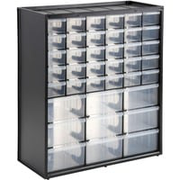 1-93-981 pieza pequeña y caja de herramientas Caja para piezas pequeñas De plástico Negro, Transparente precio