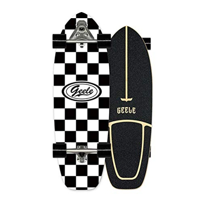 WRISCG Surfskate Carving Skateboard Carver Pumpping (Puente de Estructura de Resorte más Flexible), Rodamientos de Bolas ABEC-11, 78×24cm Arce Tablero