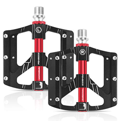 ANVAVA Pedales Bicicleta Montaña Pedales Bici MTB de Aluminio Pedales para Carretera 9/16" Pulgadas Plataforma Mixtos MTB Pedales, Negro características