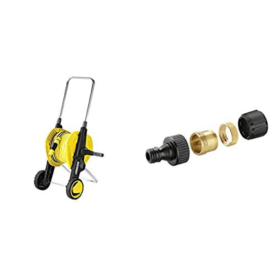 Kärcher Carro portamangueras HT 3.420KIT 1/2" 20mts. (2.645-166.0) + Adaptador de Toma para grifería Interior (2.645-010.0)