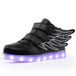 Zapatos Led Niños Niñas 7 Color USB Carga Luces Zapatillas,Velcro Flashing Zapatillas,Hip Tops Sneakers en oferta