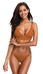 SHKINI Conjunto de Bikinis de Tela Plisada Traje de baño de Dos Piezas Push up Bikini Vendaje de Bikini de Tres Piezas con Vendaje elástico (Medium, N en oferta