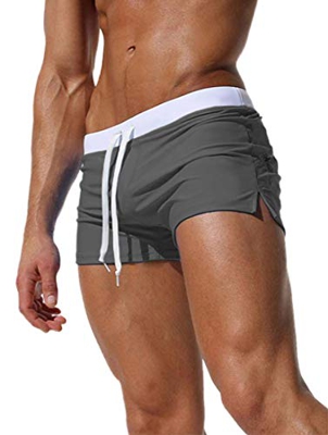 Adorel Bañador de Natación Tipo Boxer con Forro para Hombre Gris Oscuro L (Tamaño del Fabricante XL)