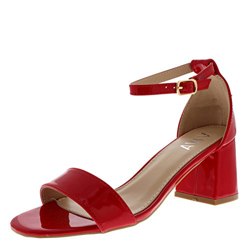 Viva Mujer Sandalia Separar Bloquear el Talón Punta Abierta Estoy Casi Allí Correa de Tobillo Talones - Rojo Patent KL0293C 7UK/40 características