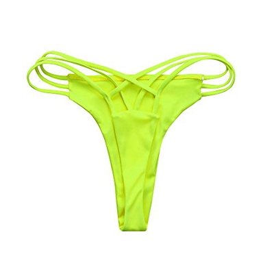 Brasileno Bikini Tangas Mujer Playa Traje de baño Bikinis Bottoms Pantalones Cruzados elásticos Verano Braguitas de Baño riou