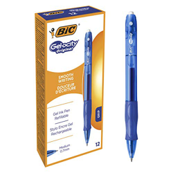 BIC Gel-ocity Original bolígrafos Retráctiles Gel punta media (0,7 mm) - Azul, Blíster de 12 unidades precio