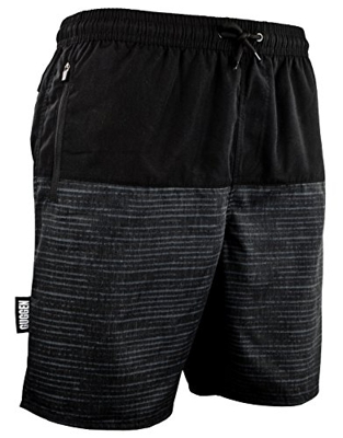 Guggen Mountain Pantalones Cortos De baño Y Playa para Hombres Pantalones Cortos De Traje Y Natación  Bañador con Modelo Negro XL