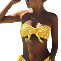 CheChury Bikini Mujer 2021 Dos Piezas Ropa con con Estampado de Lunares Traje de baño Conjunto de Bikini Push-Up Verano Acolchado Bra características