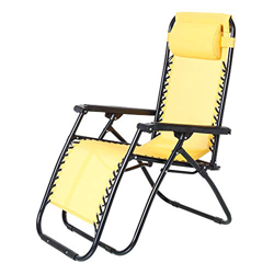 Silla Gravedad Cero reclinable con Bloqueo Mostaza de Acero y textileno de 95x65x106 cm - LOLAhome características