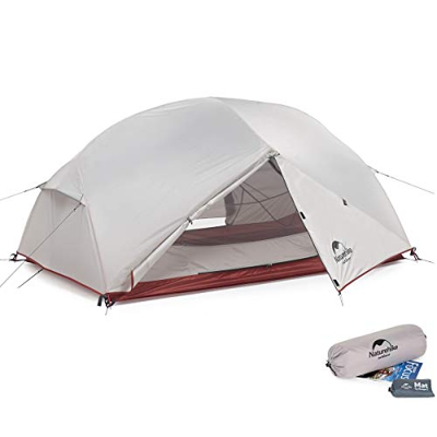 iBasingo Mongar 2-3 Personas Ultraligero Tienda De CampañA De Doble Capa Impermeable Tienda De 3 Estaciones para Viajes De Playa Al Aire Libre Mochile