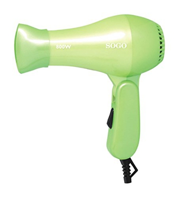 Sogo Secador de Pelo Viaje Plegable 800W Verde