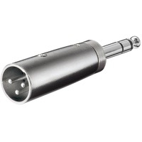 Goobay Adaptador XLR Estéreo a Jack 6.35mm Macho/Macho Gris