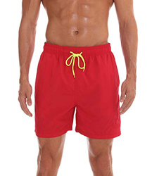 FGFD Bañador Hombre Pantalones Corto Deporte Bermudas Secado Rápido Trajes de Baño Hombre Bóxers Playa Shorts (S, Rojo) características