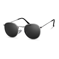 ADEWU Gafas de sol redondas retro polarizadas Lente círculo para hombres Mujeres características