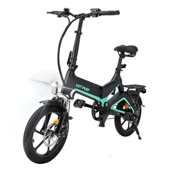 HITWAY Bicicletas eléctricas, Aleación de magnesio Bicicleta Plegable de 16 Pulgadas, luz Delantera LED, Batería de Litio 250 W, Frenos de Disco Doble precio