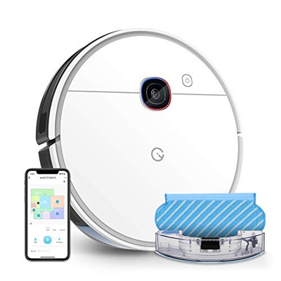 yeedi 2 hybrid Robot Aspirador, succión de 2500 Pa, navegación con tecnología Visual-SLAM, mapa de la casa con límites virtuales, para pelo de mascota