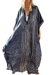 AiJump Vestido Bohemia de Playa Chiffon Kaftan Kimono Pareos Cover Ups para Mujer en oferta