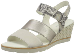 Gabor Shoes Gabor Basic, Sandalia con Pulsera Mujer, Beige (Vanille/Muschel 11), 42 EU en oferta