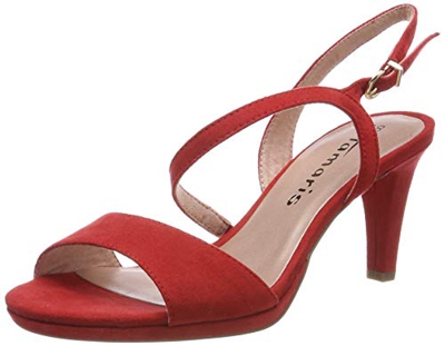 Tamaris 1-1-28318-22, Sandalias de Talón Abierto Mujer, Rojo (Chili 533), 38 EU