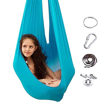 Swing De Terapia Elástica - Abrazo Profesional Hamgock Swing, Yoga De Anti-gravedad Swing Para Niños Con Autismo ADHD Aspergers Aspergers Integración 