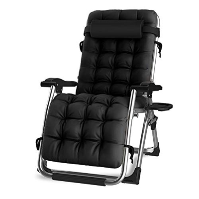 DQCHAIR Jardín reclinado de Gran tamaño for Personas de Servicio Pesado, sillas de terraza for Patio Silla reclinable con tumbonas y tumbonas portátil