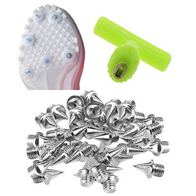 100 Clavos de Atletismo de Recambio de 6mm de Forma de Cono para Zapatillas de Clavos. Apto para Pistas de Atletismo, Cross y Campo a través. Llave in