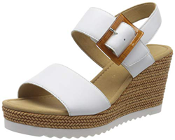 Gabor Shoes Gabor Basic, Sandalia con Pulsera para Mujer, Blanco (Weiss 21), 39 EU precio