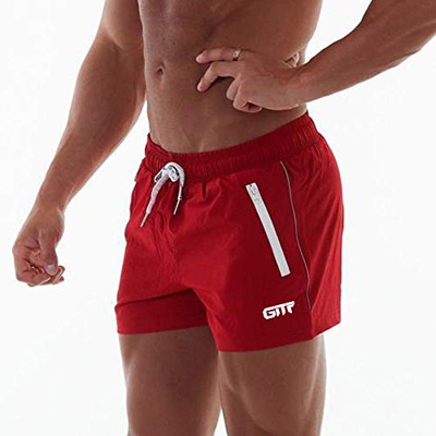 YLXINGMU Shorts de Playa para Hombre, bañador Rojo, bañador Deportivo, bañador Deportivo F, Traje de baño, Short de Playa, Gimnasio para Correr Mascul