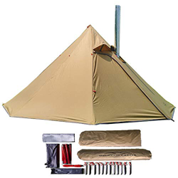 longeek 1-2PersonTent - Tienda de campaña para exteriores, camping, senderismo, refugio climatizado, chimenea, tipi caliente, fácil de configurar en oferta