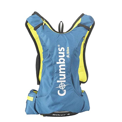 COLUMBUS Mochila Biker 4 para Ciclismo BTT o Senderismo con Bolsa de Hidratación Incluida. Mochila Impermeable Ligera, Transpirable y Cómoda para Cami