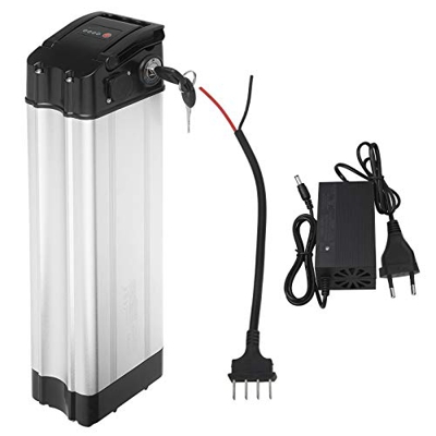 Sinbide 36V 10Ah/15Ah/17Ah Litio Batería Reemplazada para E-Bike Pedelec con Soporte y Cargador la Interfaz está Debajo de la Batería (10Ah)