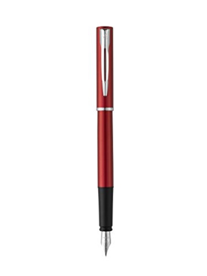 Waterman Allure Stylo Plume, Laque Rouge, Plume Acier de Taille Fine - Dans son écrin