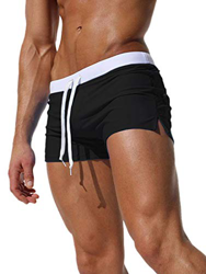 Adorel Bañador de Natación Tipo Boxer con Forro para Hombre Negro M Pequeño (Tamaño del Fabricante L) en oferta
