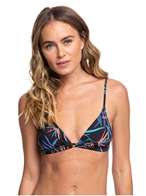 Roxy Lahaina Bay - Top De Bikini Tiki Triangular para Mujer Conjunto De Bikini Tiki Tri, Mujer, Anthracite Tropicoco S, L