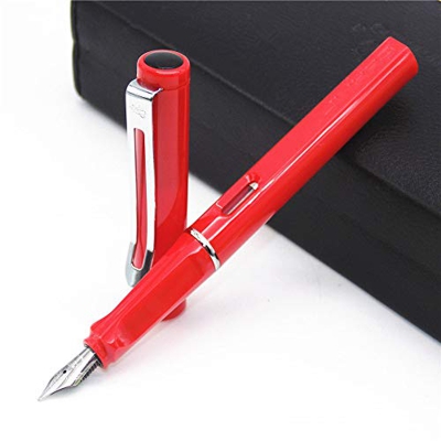 1 pluma estilográfica de 14,33 cm, un instrumento de escritura atractivo para jóvenes – Rojo