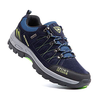 Zapatillas Trekking Hombre Antideslizantes Zapatos de Senderismo Transpirable Botas Montaña Bajas al Aire Libre 1 Azul Talla 43 EU