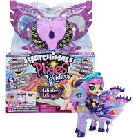Hatchimals Pixies Riders, Wilder Wings, Rhythm Rachel Pixie y montable Tigrette con 16 accesorios para las alas, Muñecos