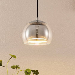 Lindby Daymien lámpara colgante, 1 luz, cromo en oferta